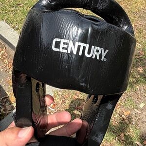 Black Protective Headgear with Padding and Ventilation